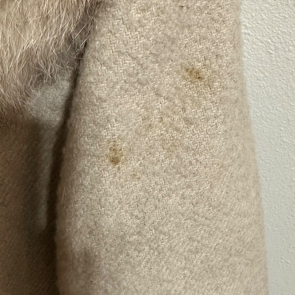 Vintage silver cashmere and silver fox dress coat - Picture 2 of 6